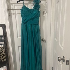 Handmade turquoise bridesmaid dress